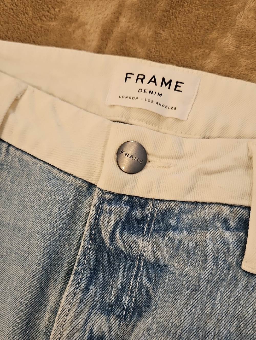 Frame NWT Le Crop Mini Boot Jeans Color Block Olin Sz 31 - Picture 2 of 9
